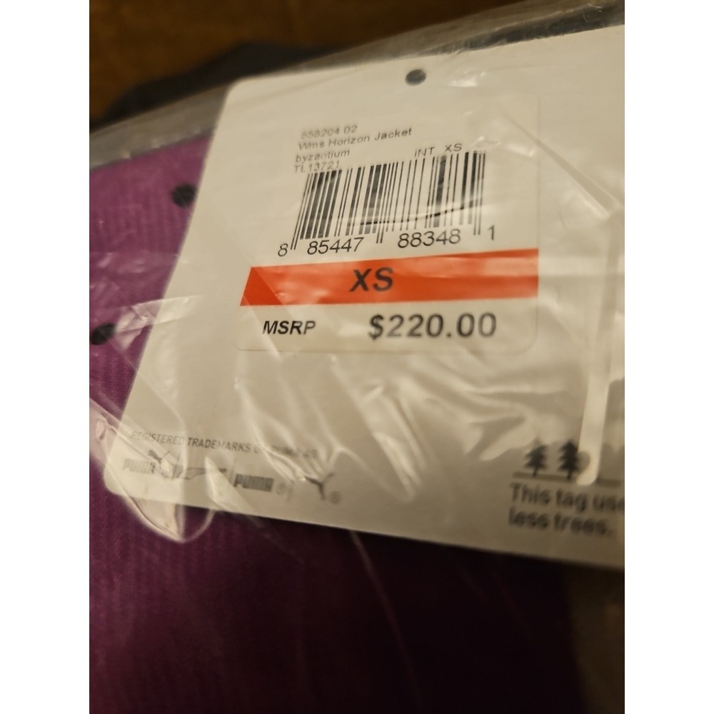 NEW PUMA Horizon Purple Sport Performance Zip Up Hoodie Jacket Waterproof‎ Sz XS - Picture 14 of 14